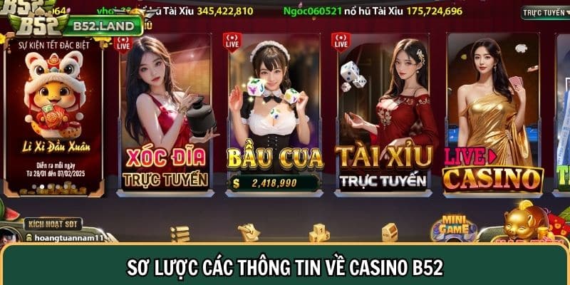 Sơ lược các thông tin về casino B52 Club